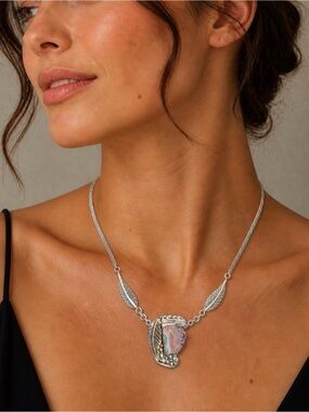 RARE Silver 925 and Amethyst stone Necklace